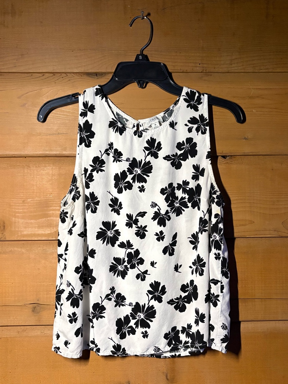 J. Crew Floral Camisole- Size Small- Black & White- Feminine Tank